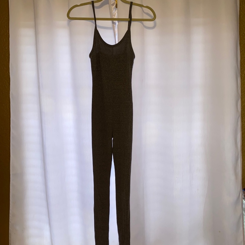 Grey Ribbed Jumpsuit
